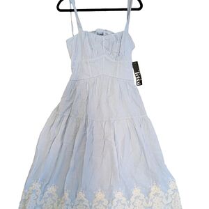 Trixxi Light Blue and White Dress